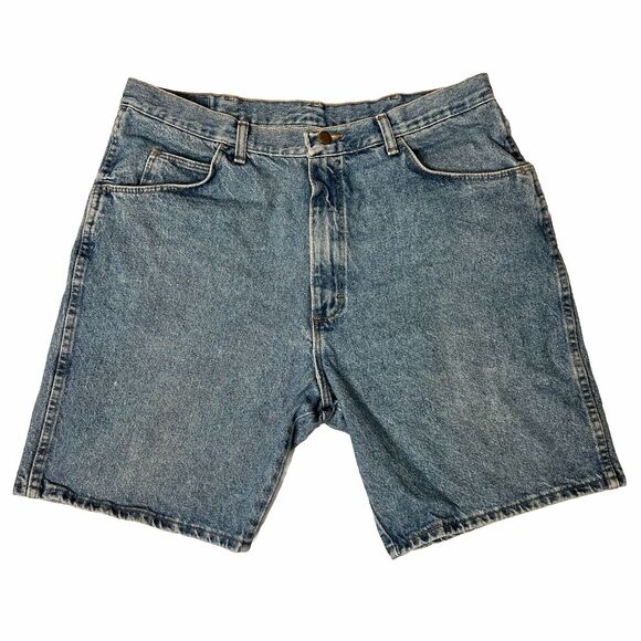 Wrangler Other - Vtg Wrangler Mens Shorts 38 Blue Denim Jean Work Workwear Inseam 9.5 Made In USA